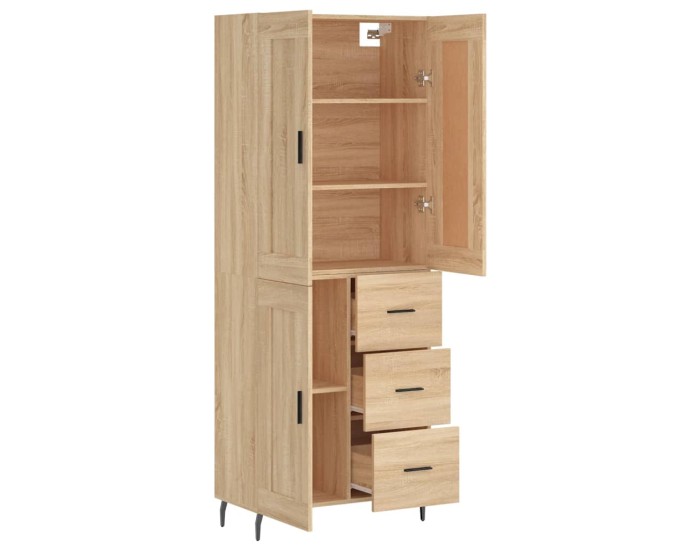 Sonata Dulap înalt, stejar sonoma, 69,5x34x180 cm, lemn compozit