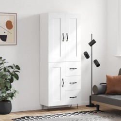 Sonata H Висок шкаф, бял, 69,5x34x180 см, инженерно дърво - Living