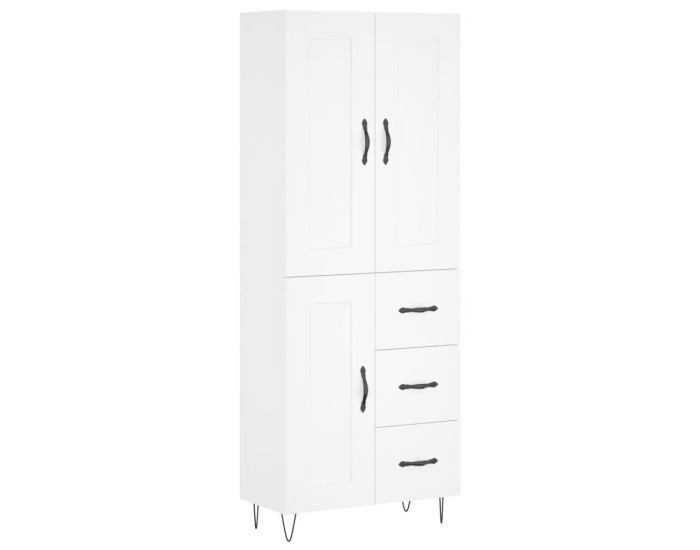 Sonata Dulap înalt, alb, 69,5x34x180 cm, lemn compozit