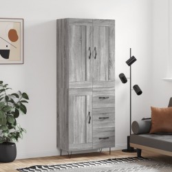 Sonata H Висок шкаф, сив сонома, 69,5x34x180 см, инженерно дърво - Corpuri, vitrine, biblioteci modulare