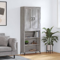 Sonata H Висок шкаф, сив сонома, 69,5x34x180 см, инженерно дърво - Corpuri, vitrine, biblioteci modulare