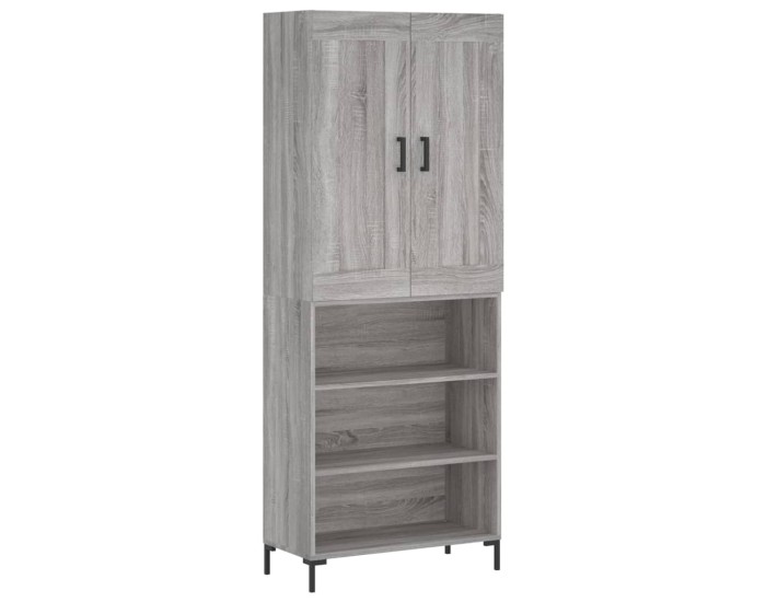 Sonata Dulap înalt, gri sonoma, 69,5x34x180 cm, lemn compozit