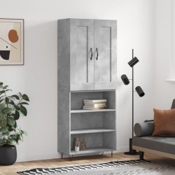 Sonata H Висок шкаф, бетонно сив, 69,5x34x180 см, инженерно дърво - Corpuri, vitrine, biblioteci modulare