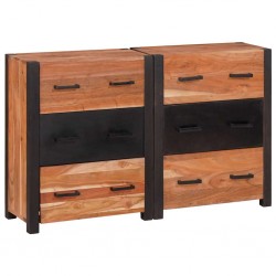 Sonata H Служебен шкаф с чекмедже 3 pcs Кафяво 110 x 30 x 75 см - Corpuri, vitrine, biblioteci modulare