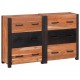 Sonata H Служебен шкаф с чекмедже 3 pcs Кафяво 110 x 30 x 75 см