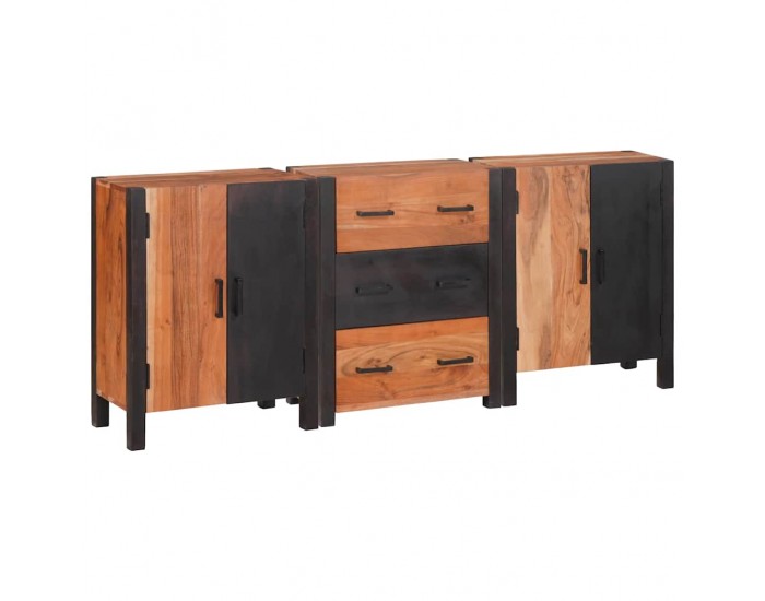 Sonata H Служебен шкаф с чекмедже 3 pcs Кафяво 55 x 30 x 75 см