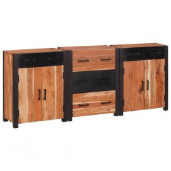Sonata H Служебен шкаф с чекмедже 3 pcs Кафяво 165 x 30 x 75 см - Corpuri, vitrine, biblioteci modulare