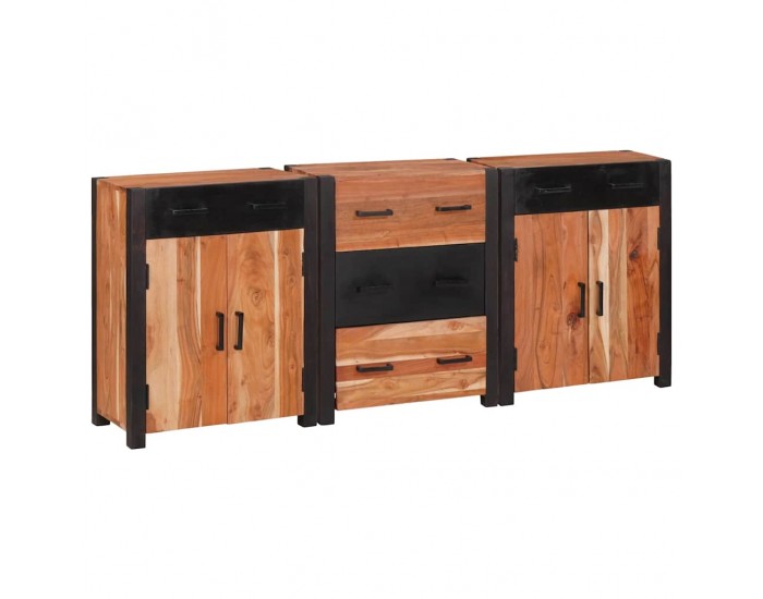 Sonata H Служебен шкаф с чекмедже 3 pcs Кафяво 165 x 30 x 75 см