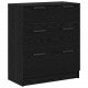 Sonata H Служебен шкаф 3 pcs Черен дъб 121 x 30 x 70 см Инженерно дърво