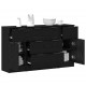 Sonata H Служебен шкаф 3 pcs Черен дъб 121 x 30 x 70 см Инженерно дърво