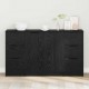 Sonata H Служебен шкаф 3 pcs Черен дъб 121 x 30 x 70 см Инженерно дърво