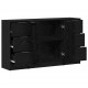 Sonata H Служебен шкаф 3 pcs Черен дъб 121 x 30 x 70 см Инженерно дърво