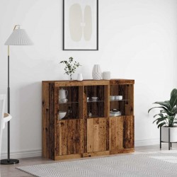 Sonata H Служебен шкаф 3 pcs Старо дърво 123 x 37 x 100 см - Corpuri, vitrine, biblioteci modulare