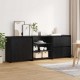 Sonata H Служебен шкаф 3 pcs Черен дъб 70 x 41 x 75 см Инженерно дърво