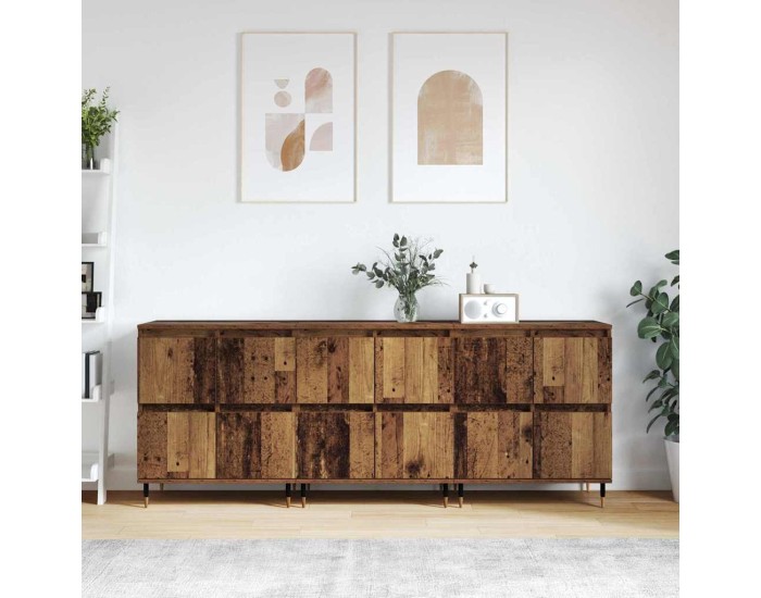 Sonata Dulap de depozitare 3 buc. Lemn vechi 60 x 35 x 70 cm