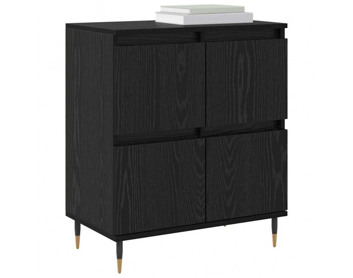 Sonata H Скейдбордове 3 pcs Черен дъб 180 x 35 x 70 см Инженерно дърво