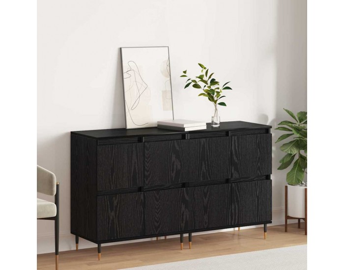 Sonata H Скейдбордове 2 pcs Черен дъб 120 x 35 x 70 см Инженерно дърво
