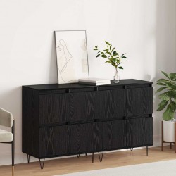 Sonata H Скейдбордове 2 pcs Черен дъб 120 x 35 x 70 см Инженерно дърво - Corpuri, vitrine, biblioteci modulare