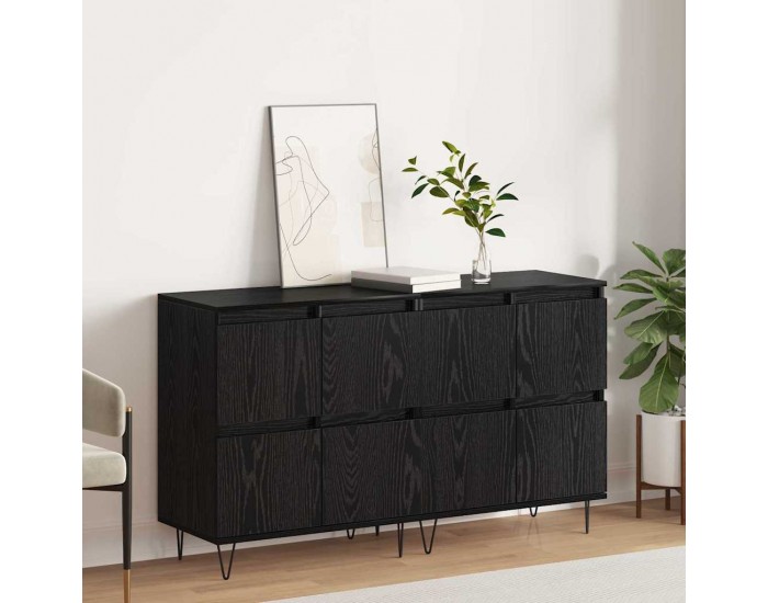 Sonata H Скейдбордове 2 pcs Черен дъб 120 x 35 x 70 см Инженерно дърво