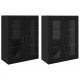 Sonata H Стенни шкафове 2 pcs Черен дъб 69.5 x 34 x 90 см