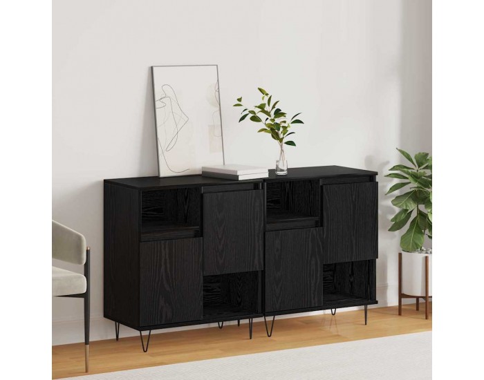 Sonata H Скейдбордове 2 pcs Черен дъб 120 x 35 x 70 см Инженерно дърво