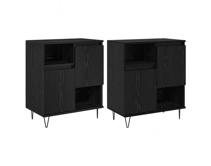 Sonata H Скейдбордове 2 pcs Черен дъб 120 x 35 x 70 см Инженерно дърво