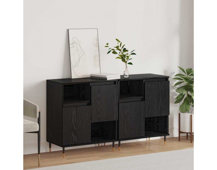 Sonata H Скейдбордове 2 pcs Черен дъб 120 x 35 x 70 см Инженерно дърво