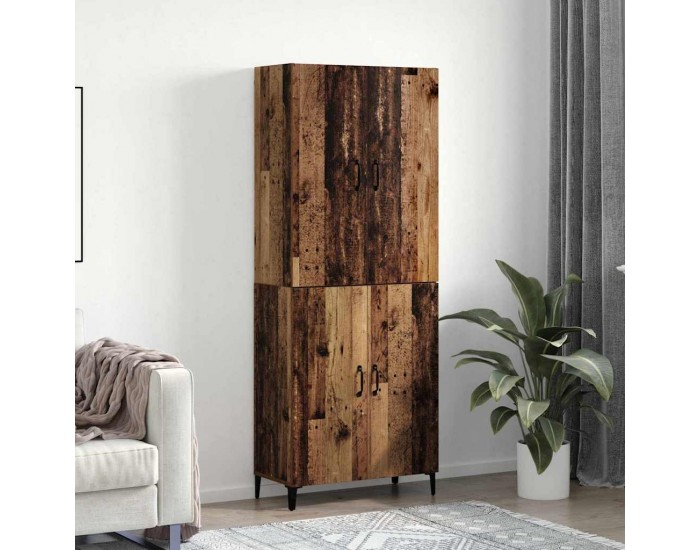 Sonata H Висок шкаф Старо дърво 69.5 x 34 x 180 см Инженерно дърво