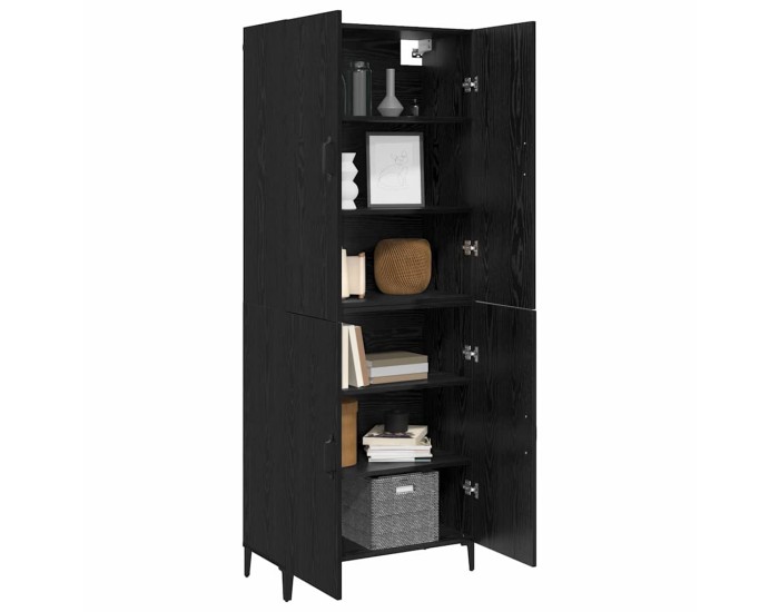 Sonata Bufet 2 buc. Stejar Negru 69,5 x 34 x 180 cm Lemn prelucrat