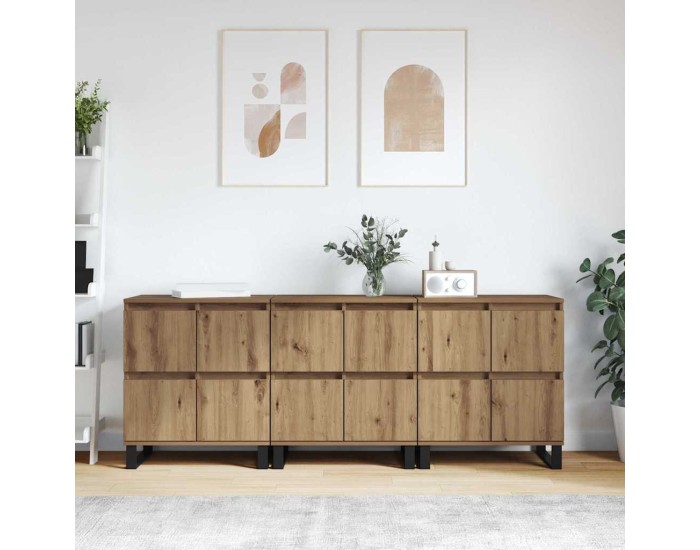 Sonata Bufet 3 buc. Stejar Artizanal 60 x 35 x 70 cm