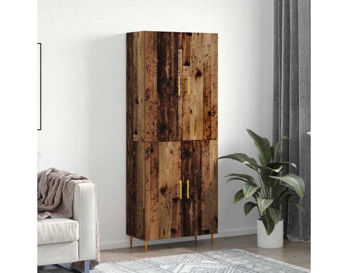 Sonata H Висок шкаф Старо дърво 69.5 x 34 x 180 см Инженерно дърво