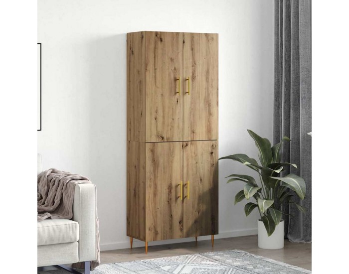 Sonata H Висок шкаф дъб артизан 69.5 x 34 x 180 см Инженерно дърво