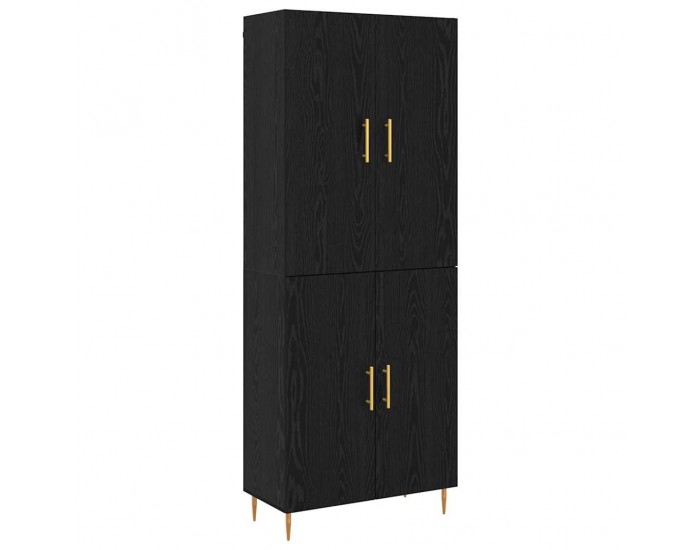 Sonata H Висок шкаф Черен дъб 69.5 x 34 x 180 см Инженерно дърво
