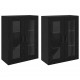 Sonata H Стенни шкафове 2 pcs Черен дъб 69.5 x 34 x 90 см