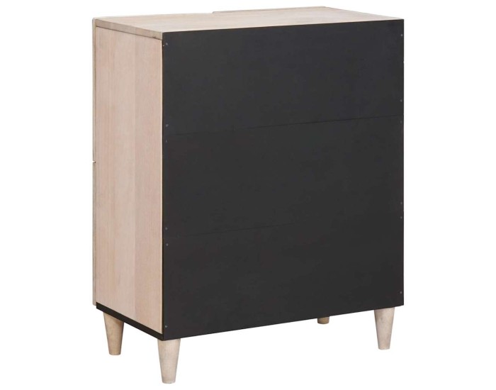 Sonata Bufet Alb decolorat 60 x 33 x 75 cm Lemn de mango solid