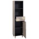 Sonata Dulap de Baie Gri 38 x 33 x 160 cm Lemn de mango solid