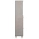 Sonata Dulap de Baie Gri 38 x 33 x 160 cm Lemn de mango solid