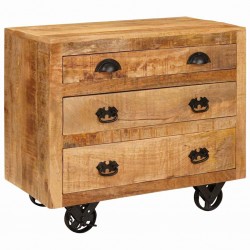 Sonata H Страничен шкаф Кафяво 70 x 38 x 63 см мангово дърво масив - Corpuri, vitrine, biblioteci modulare