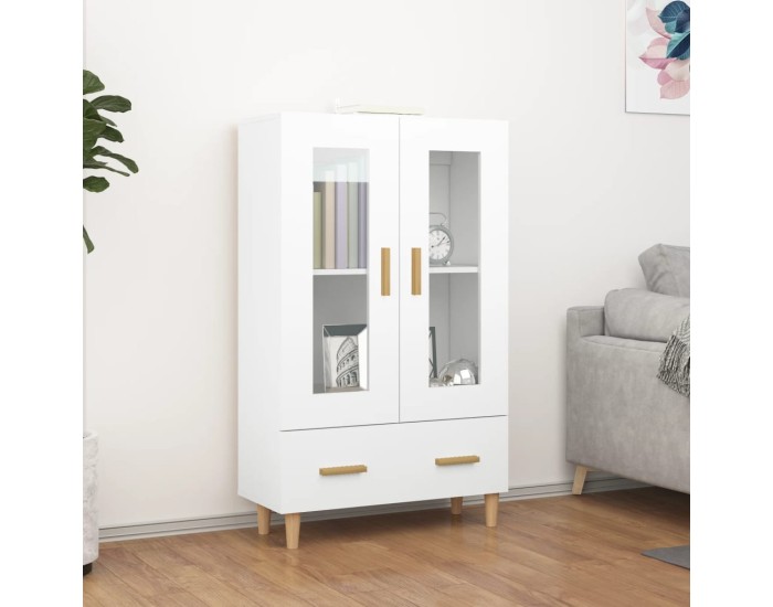Sonata Dulap înalt, alb, 70x31x115 cm, lemn compozit