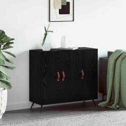 Sonata H Служебен шкаф Черно 90 x 34 x 80 см Инженерно дърво - Corpuri, vitrine, biblioteci modulare