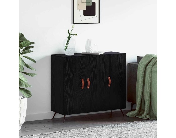 Sonata Bufet Stejar Negru 89,5 x 34 x 80 cm Lemn prelucrat