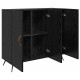 Sonata H Служебен шкаф Черно 90 x 34 x 80 см Инженерно дърво