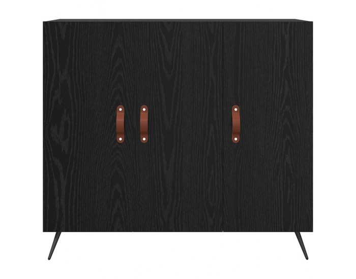 Sonata H Служебен шкаф Черно 90 x 34 x 80 см Инженерно дърво