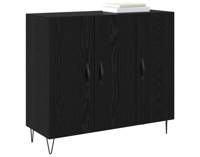 Sonata H Служебен шкаф Черен дъб 90 x 34 x 80 см Инженерно дърво
