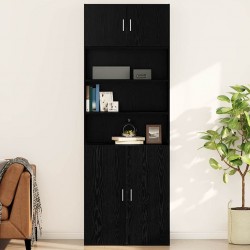 Sonata H Стенен шкаф Черен дъб 80 x 42.5 x 40 см Инженерно дърво - Corpuri, vitrine, biblioteci modulare