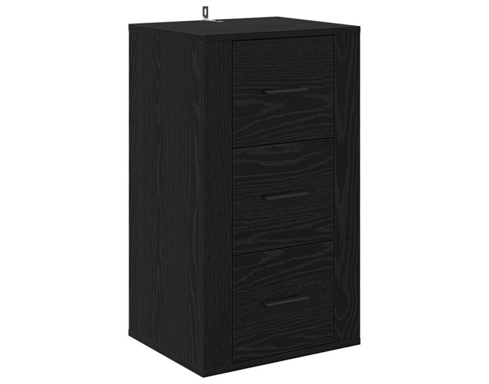 Sonata Bufet Stejar Negru 40 x 33 x 70 cm Lemn prelucrat