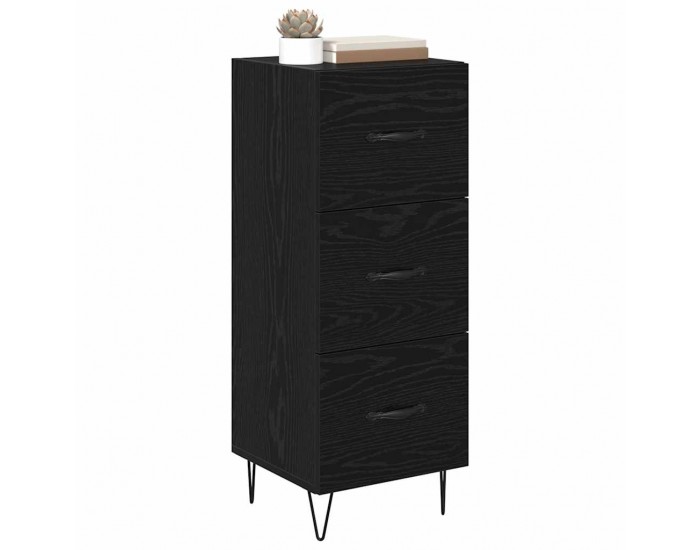 Sonata H Служебен шкаф Черен дъб 34 x 34.5 x 90 см Инженерно дърво
