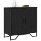 Sonata H Служебен шкаф Черно 78 x 35.5 x 74.5 см Инженерно дърво