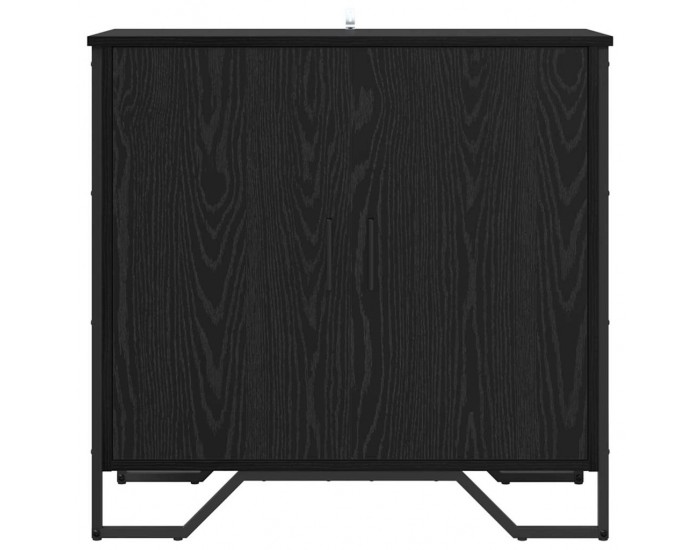 Sonata H Служебен шкаф Черно 78 x 35.5 x 74.5 см Инженерно дърво