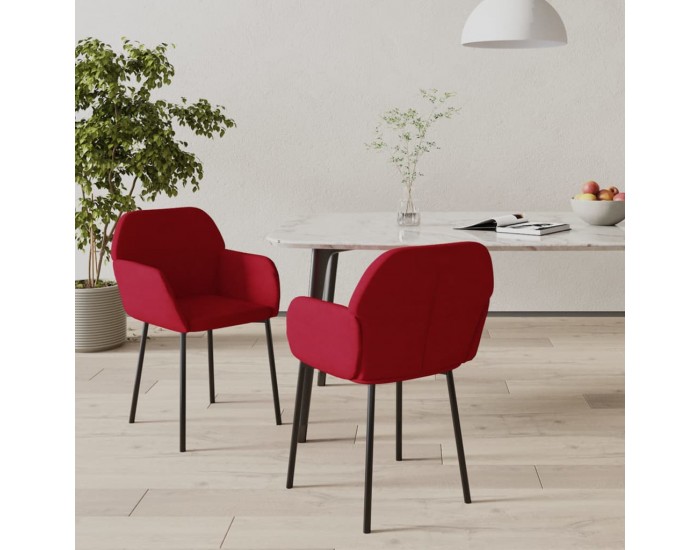 Sonata H Трапезни столове, 2 бр, виненочервени, кадифе